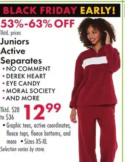 Boscov's Juniors Active Separates offer