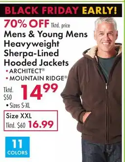 Boscov's Mens & Young Mens Heavyweight Sherpa-Lined Hooded Jackets offer