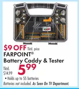 Boscov's FARPOINT Battery Caddy & Tester offer