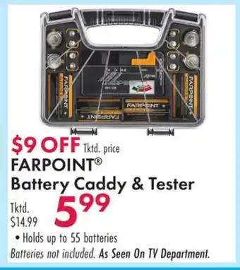 Boscov's FARPOINT Battery Caddy & Tester offer