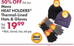 Boscov's Mens HEAT HOLDERS Thermal-Lined Hats & Gloves offer