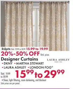 Boscov's Designer Curtains offer