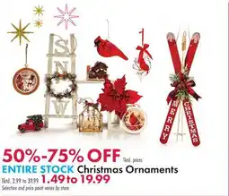 Boscov's Christmas Ornaments offer