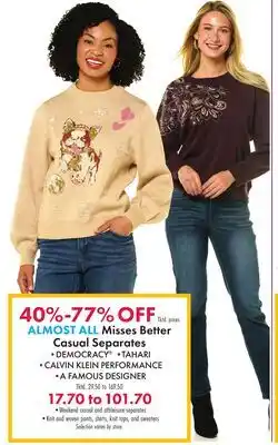 Boscov's ALMOST ALL Misses Better Casual Separates offer