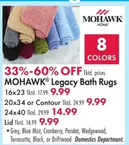 Boscov's MOHAWK Legacy Bath Rugs offer