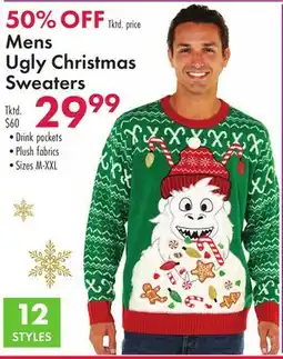 Boscov's Mens Ugly Christmas Sweaters offer
