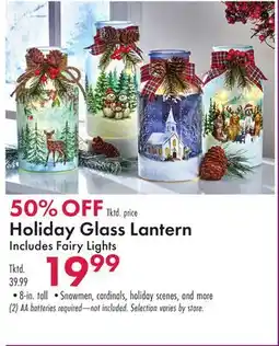 Boscov's Holiday Glass Lantern offer
