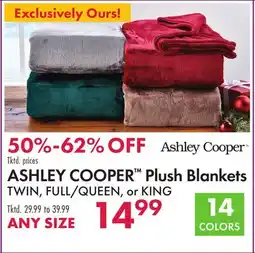 Boscov's ASHLEY COOPER Plush Blankets offer