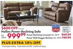 Boscov's Hollins Power-Reclining Sofa offer