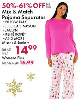 Boscov's Pajama Separates offer