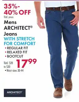 Boscov's Mens ARCHITECT Jeans WITH STRETCH FOR COMFORT offer