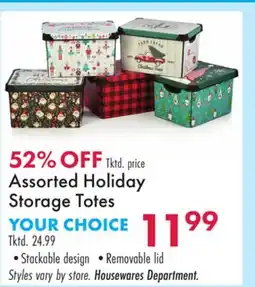 Boscov's Assorted Holiday Storage Totes offer