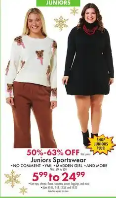 Boscov's Juniors Sportswear offer