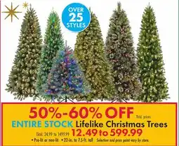 Boscov's ENTIRE STOCK Lifelike Christmas Trees offer