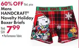 Boscov's Mens HANDCRAFT Novelty Holiday Boxer Briefs offer