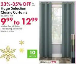 Boscov's Huge Selection Classic Curtains offer