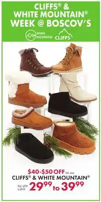 Boscov's CLIFFS & WHITE MOUNTAIN offer