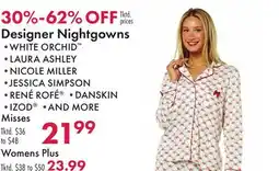 Boscov's Designer Nightgowns offer