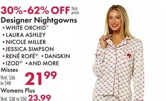 Boscov's Designer Nightgowns offer