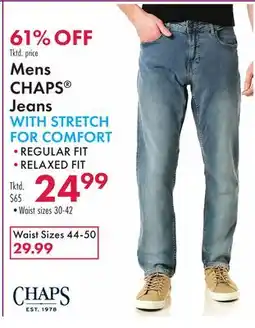 Boscov's Mens CHAPS Jeans offer