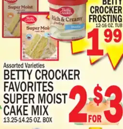 C Town BETTY CROCKER FAVORITES SUPER MOIST CAKE MIX offer