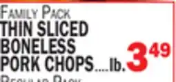 C Town THIN SLICED BONELESS PORK CHOPS offer