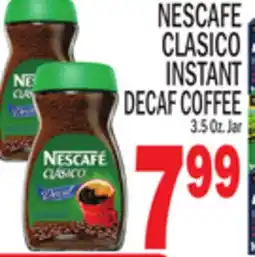 C Town NESCAFE CLASICO INSTANT DECAF COFFEE offer