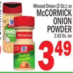 C Town McCORMICK ONION POWDER 2.62 Oz. Jar offer