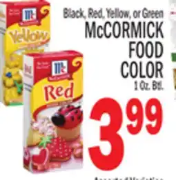 C Town McCORMICK FOOD COLOR offer