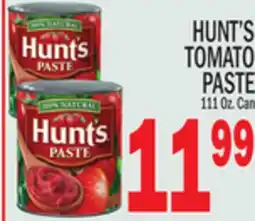 C Town HUNT'S TOMATO PASTE offer