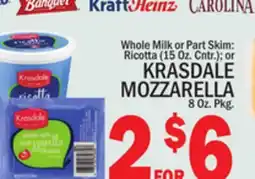 C Town KRASDALE MOZZARELLA 8 Oz. Pkg offer