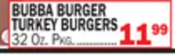 C Town BUBBA BURGER TURKEY BURGERS offer
