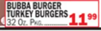 C Town BUBBA BURGER TURKEY BURGERS offer