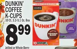 C Town DUNKIN' COFFEE K-CUPS offer