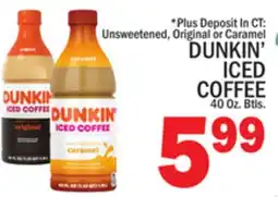 C Town DUNKIN' ICED COFFEE offer