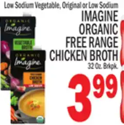 C Town IMAGINE ORGANIC FREE RANGE CHICKEN BROTH offer