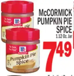 C Town McCORMICK PUMPKIN PIE SPICE offer