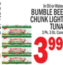 C Town BUMBLE BEE CHUNK LIGHT TUNA offer