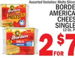 C Town BORDEN AMERICAN CHEESE SINGLES offer