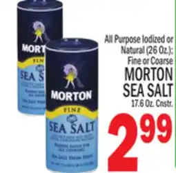 C Town MORTON SEA SALT, 17.6 Oz. Cnstr offer