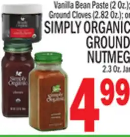 C Town SIMPLY ORGANIC GROUND NUTMEG 2.3 Oz. Jar offer