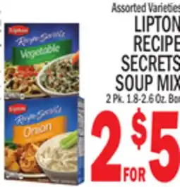 C Town LIPTON RECIPE SECRETS SOUP MIX offer