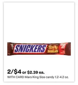 CVS Mars King Size candy 1.2-4.2 oz offer