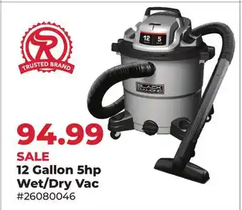 Runnings Black Diamond 12 Gallon 5hp Wet/Dry Vac offer