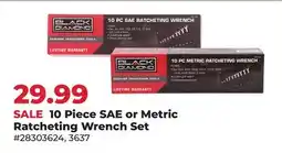 Runnings Black Diamond 10 Piece SAE or Metric Ratcheting Wrench Set offer