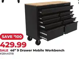 Runnings 46 9 Drawer Mobile Workbench offer