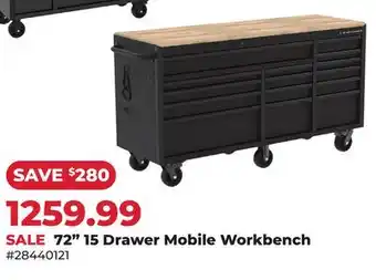 Runnings Black Diamond 72 15 Drawer Mobile Workbench offer