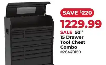 Runnings Black Diamond 52 15 Drawer Tool Chest Combo offer