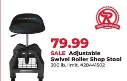 Runnings Adjustable Swivel Roller Shop Stool offer