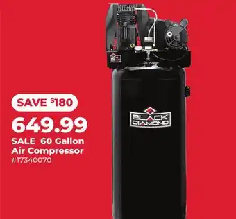 Runnings Black Diamond 60 Gallon Air Compressor offer